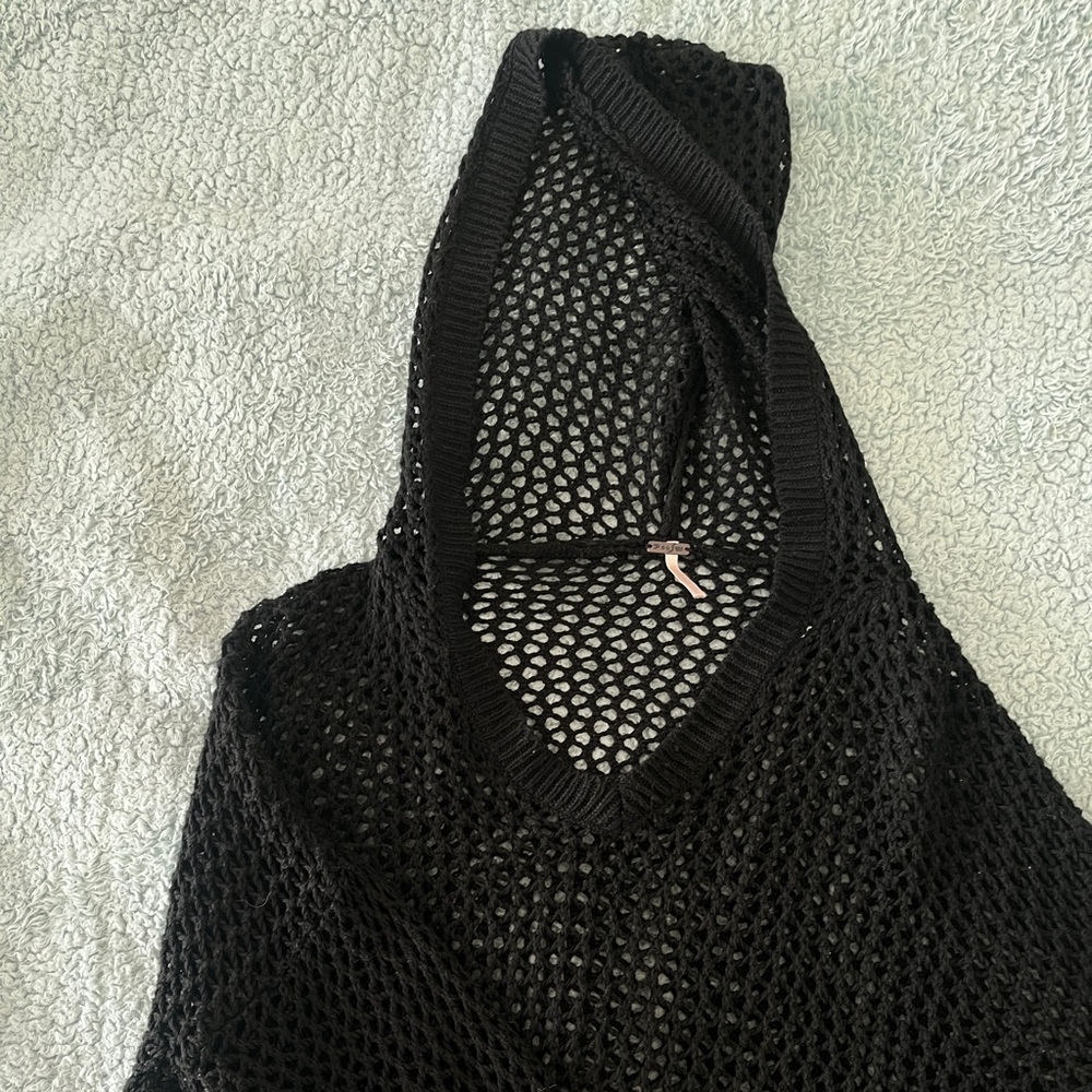 Knit Fishnet Hoodie